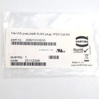 Harting Steckverbinder preLink RJ45 Stvb., IP20 Cat.6A 20821010010 OVP