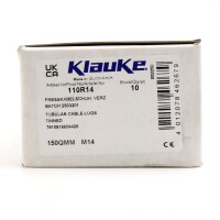 Klauke Rohrkabelschuhe KL22/14-150 110R14 M14 (7Stk.) OVP