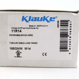 Klauke Rohrkabelschuhe KL185/14 11R14 185QMM (13Stk.) OVP