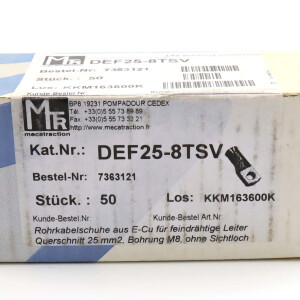mecatraction Rohrkabelschuhe DEF25-8TSV 7363121 (50Stk.) OVP