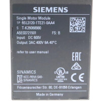 Sinamics Single Motor Module S120 6SL3120-1TE21-0AA4 FS:B GEB