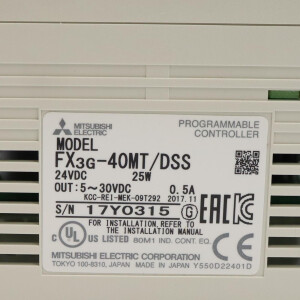 Mitsubishi Electric Base Unit FX3G-40MT/DSS 231480 OVP