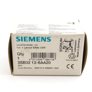 Siemens Leuchtmelder 3SB3212-6AA20 OVP