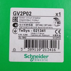 Schneider Electric Motorschutzschalter GV2P02 021341 OVP