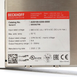 Beckhoff Einachsmodul AX8108-0200-0000 GEB