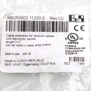 B&R Resolverkabelverlängerung 8BCR0002.11230-0 2m OVP