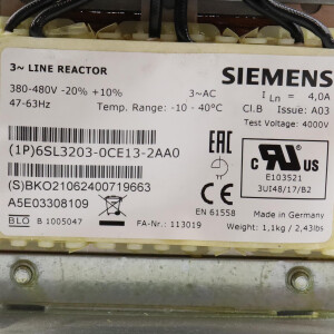 Sinamics Netzdrossel 6SL3203-0CE13-2AA0 NOV