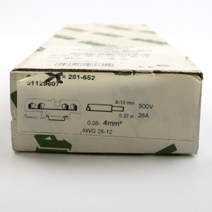 WAGO Durchgangsklemmen 281-652 (18Stk.) OVP
