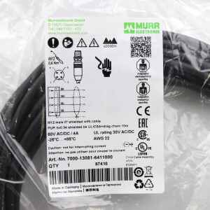 MURR ELEKTRONIK Verbindungskabel M12 St. freies Ltg-ende 7000-13081-6411000 OVP