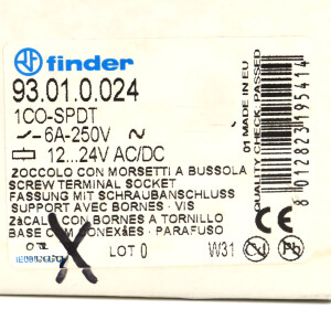 Finder Relaissockel 93.01.0.024 (5Stk.) OVP