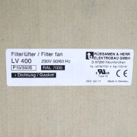 Rübsamen & Herr Filterlüfter LV400 230V 50/60Hz OVP