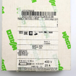 WAGO Stecker 770-275 25A (18Stk.) OVP