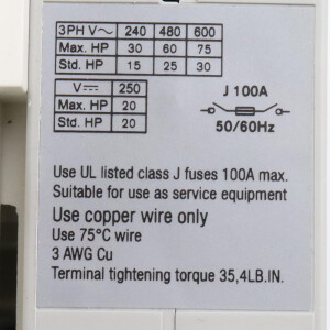 Allen Bradley Trennschalter 194R-J100-1753 Ser.A GEB