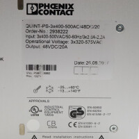 Phoenix Contact Stromversorgung QUINT-PS-3X400-500AC/48DC/20 2938222 OVP