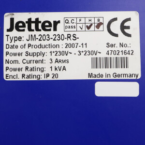 Jetter Servoverstärker JM-203-230-RS GEB