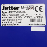 Jetter Servoverstärker JM-203-230-RS GEB