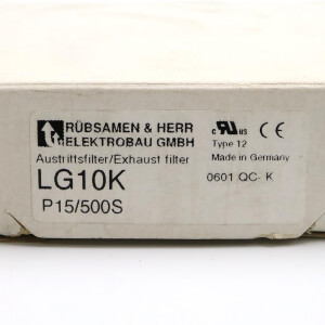 Rübsamen & Herr Austrittsfilter LG10K P15/500S OVP