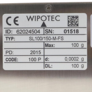 WIPOTEC Wägezelle SL 100/150-M-FS 62024504 + E-BOX EB1 OVP