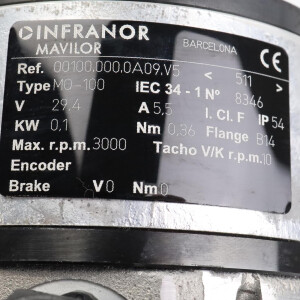 Infranor Mavilor DC Servo Motor MO-100 00100.000.0A09.V5 0.1kW 3000rpm OVP