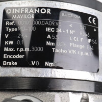 Infranor Mavilor DC Servo Motor MO-100 00100.000.0A09.V5 0.1kW 3000rpm OVP