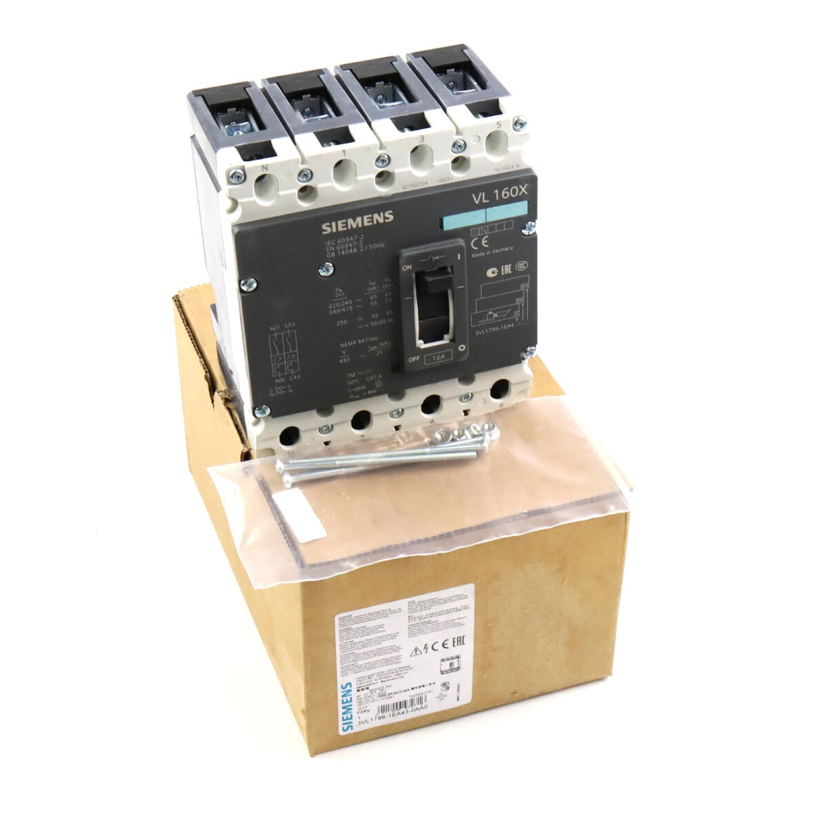 Siemens Leistungsschalter 3VL1796-1EA43-0AA0 OVP