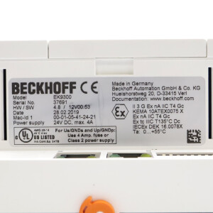 Beckhoff PROFINET-RT-Buskoppler EK9300 NOV