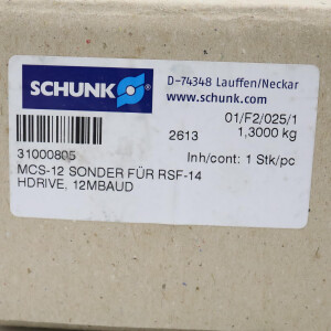 SCHUNK MCS-12 SONDER FÜR RSF-14 31000805 OVP