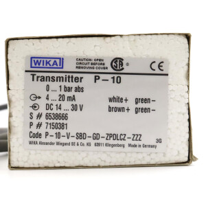 WIKA Druckmessumformer P-10 7150381 OVP