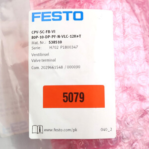 Festo Ventilinsel CPV-SC-FB-VI 80P-10-DP-PF-N-VLC-12K+T 538510 OVP