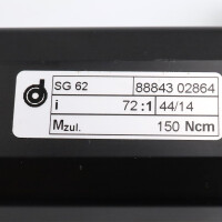 Dunkermotoren Getriebemotor BG44X50SI + SG62 8884302864 i=72:1 NOV