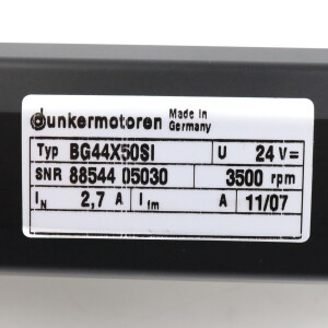 Dunkermotoren Getriebemotor BG44X50SI + SG62 8884302874 i=72:1 BG40 GEB