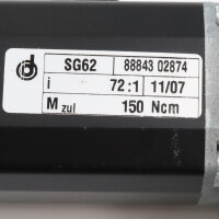 Dunkermotoren Getriebemotor BG44X50SI + SG62 8884302874 i=72:1 BG40 GEB