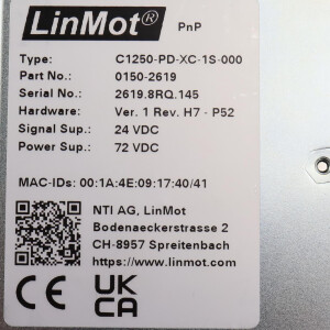 LinMot Servo Drive C1250-PD-XC-1S-000 0150-2619 GEB
