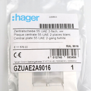hager Zentralscheibe GZUAE2A9016 (4Stk.) OVP
