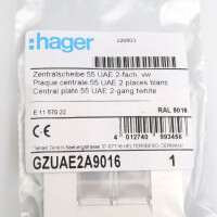 hager Zentralscheibe GZUAE2A9016 (4Stk.) OVP