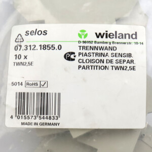 Wieland Trennwand TWN2,5E 07.312.1855.0 (10Stk.) OVP