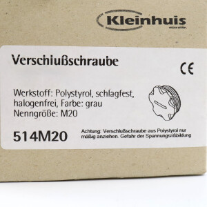 Kleinhuis Verschlussschraube 514M20 (90Stk.) OVP