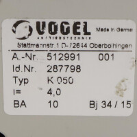 Vogel Kegelradgetriebe K 050 287798 i=4,0 GEB
