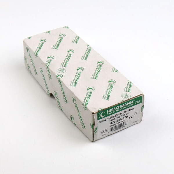 Hirschmann Sicherheits-Einbaubuchse SEB 2610 F4,8 sw 972-355-100 (44Stk.) OVP