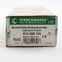 Hirschmann Sicherheits-Einbaubuchse SEB 2610 F4,8 sw 972-355-100 (44Stk.) OVP