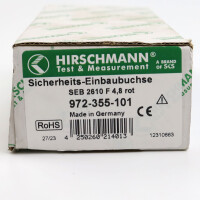 Hirschmann Sicherheits-Einbaubuchse SEB 2610 F4,8 Rot 972-355-101 (44Stk.) OVP
