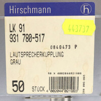 Hirschmann Lautsprecher Kupplung LK91 931 780-517 (50Stk.) OVP