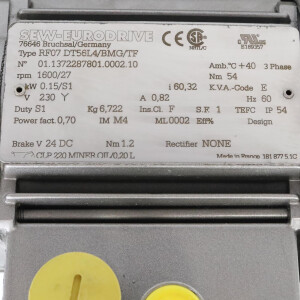 SEW Getriebemotor RF07 DT56L4/BMG/TF i=60,32 GEB