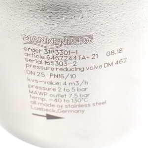Mankenberg Druckminderventil DM 462 6467244TA-21 NOV