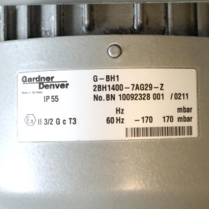 Gardner Denver Seitenkanalverdichter G-BH1 2BH1400-7AG29-Z NOV