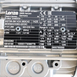 Lenze AC Stirnradgetriebemotor GST06-3MVCK-063C42 15516190 i=141,289 NOV