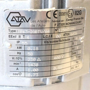ATAV Getriebemotor F63-2GBTV/A4 NOV