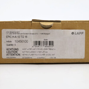 Lapp Tüllengehäuse EPIC H-A 10 TG 16 10456100 (5Stk.) OVP