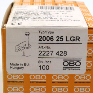 OBO Bettermann ISO-Nagel Clip 2006 25 LGR 2227428 (100Stk.) SIE