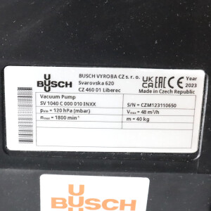 Busch Vakuumpumpe SV 1040 C 000 010 INXX 48m³/h NOV